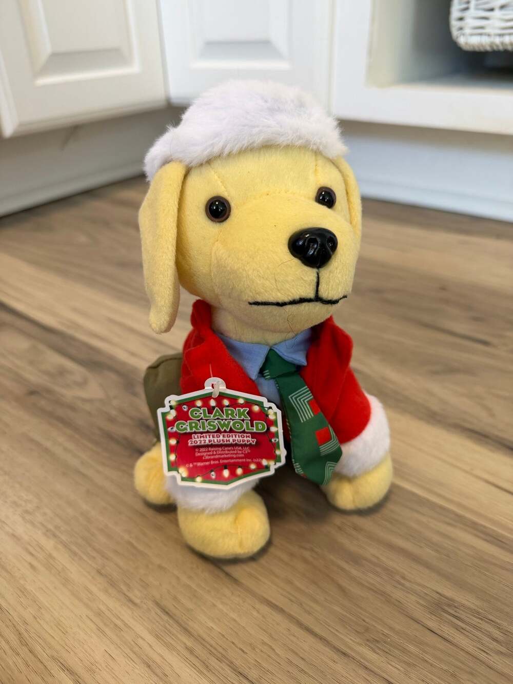 NWT Raising Canes Christmas Vacation Dog Plush Clark Griswold Outfit 8" 2022